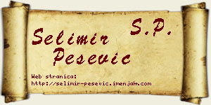 Selimir Pešević vizit kartica